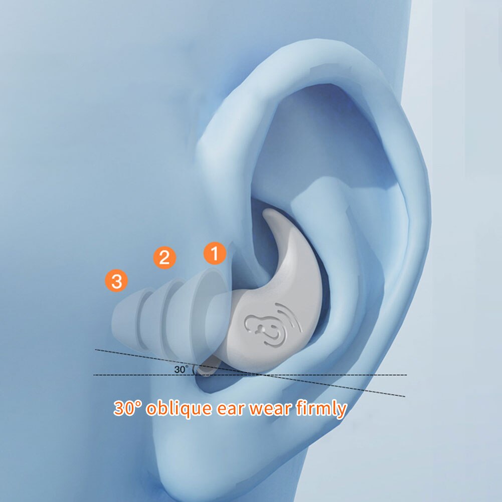 Anti-noise silicone earplugs waterproof earplugs