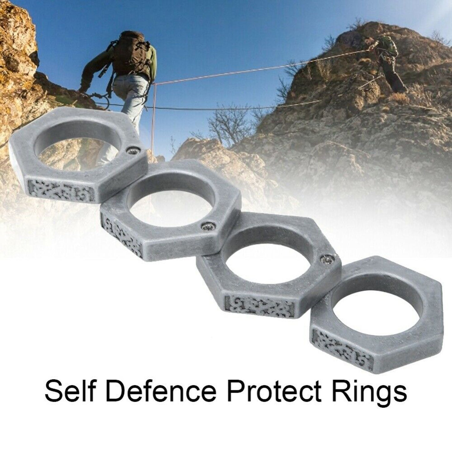 Outdoor multifunctional foldable defense ring