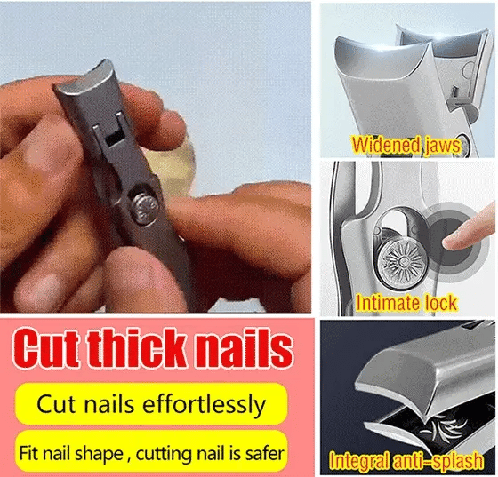 Self-locking Folding Stainless Steel Nail Clippers