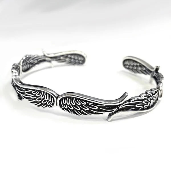 Angel Wings Vintage Style Sterling Silver Bracelet